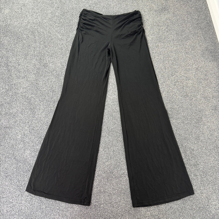 Y2K Kookai mesh sheer ruched flared trousers