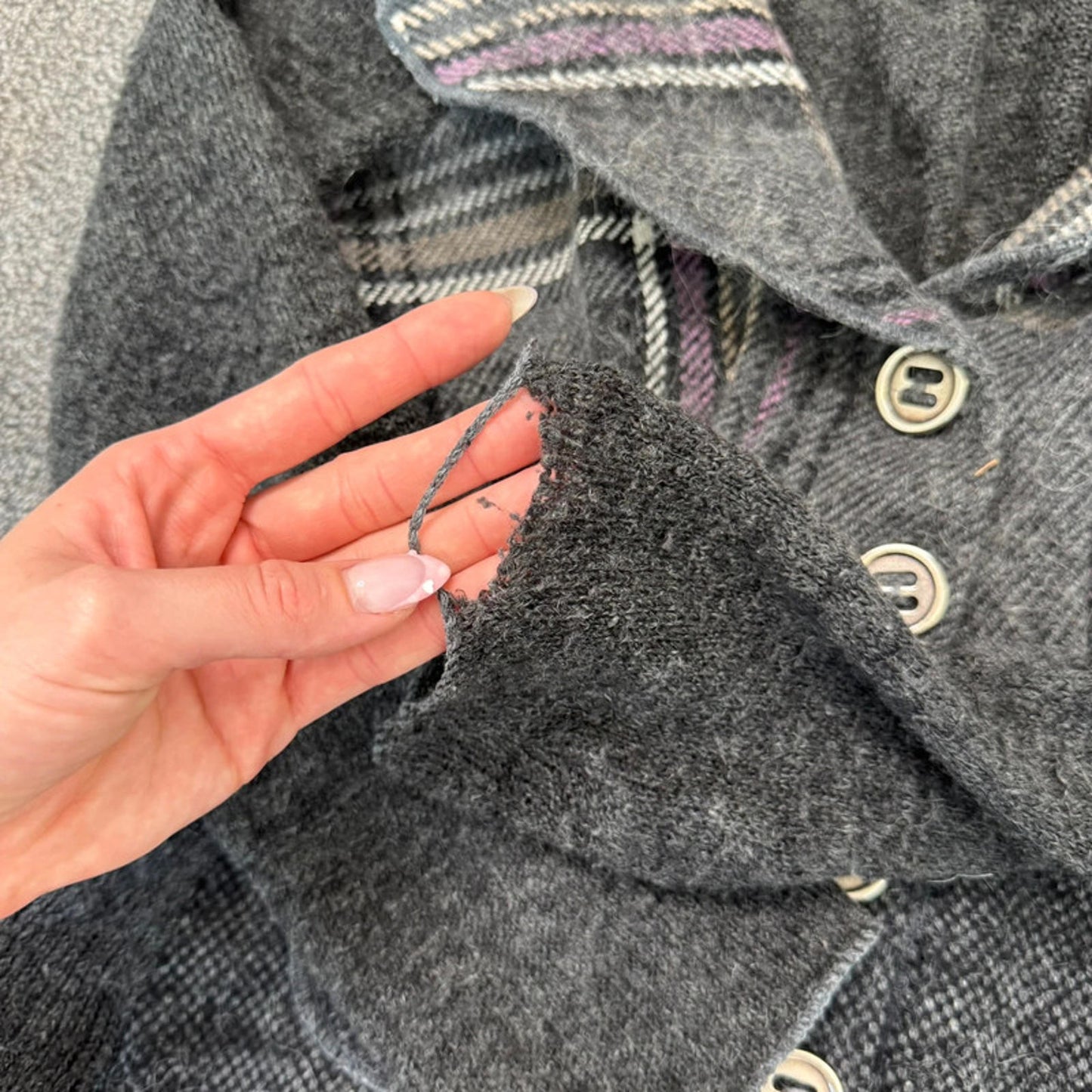 Y2K vintage archive tartan plaid button up wool blazer jacket fitted tailored