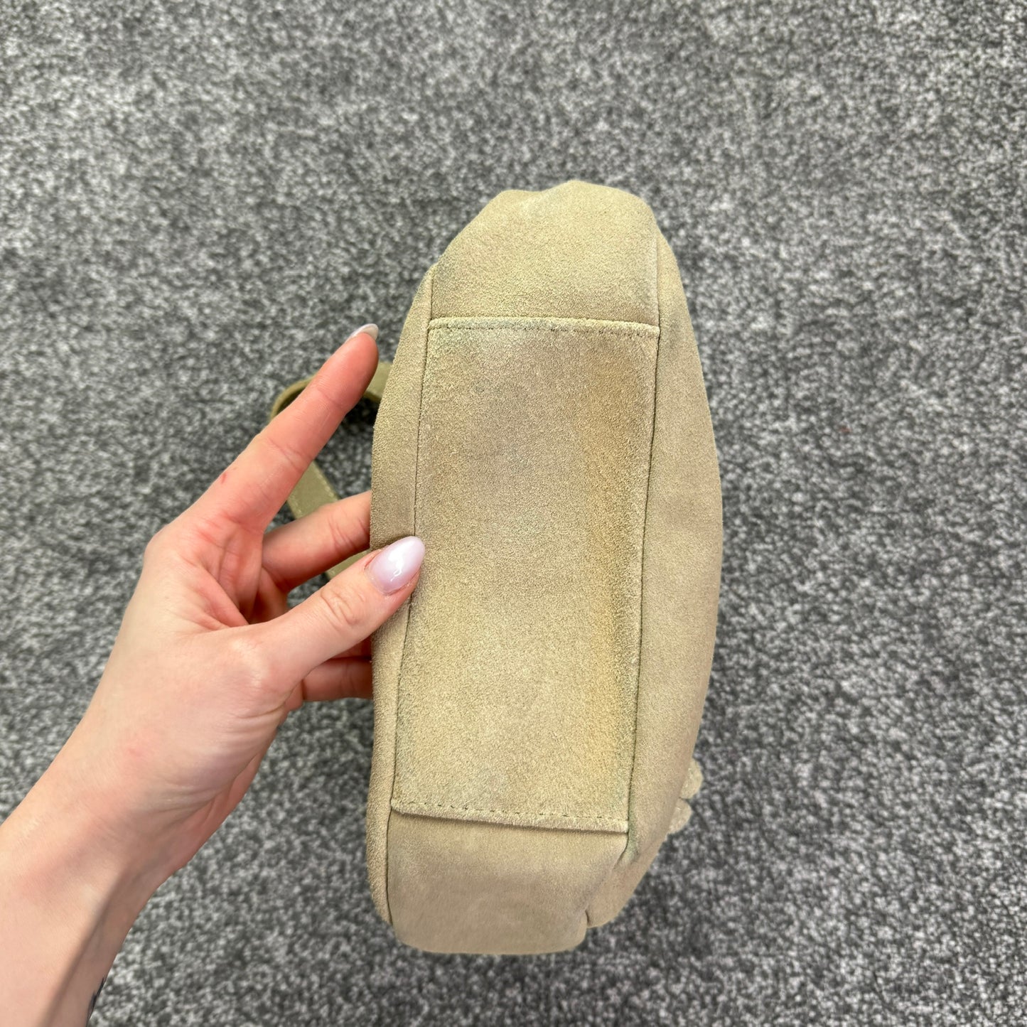 Y2K vintage flower suede mini shoulder bag