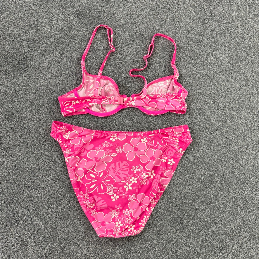 Y2K underwire non padded floral bikini set