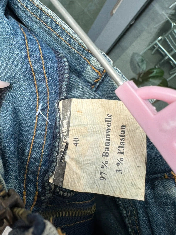 Y2K vintage 2000s mini skirt lace up denim
