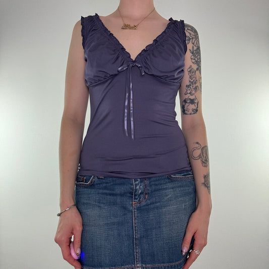 Y2K vintage milkmaid ruched slinky top