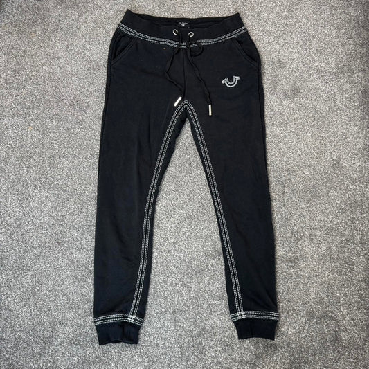 Y2K vintage True Religion contrast stitch joggers tracksuit bottoms slim XS