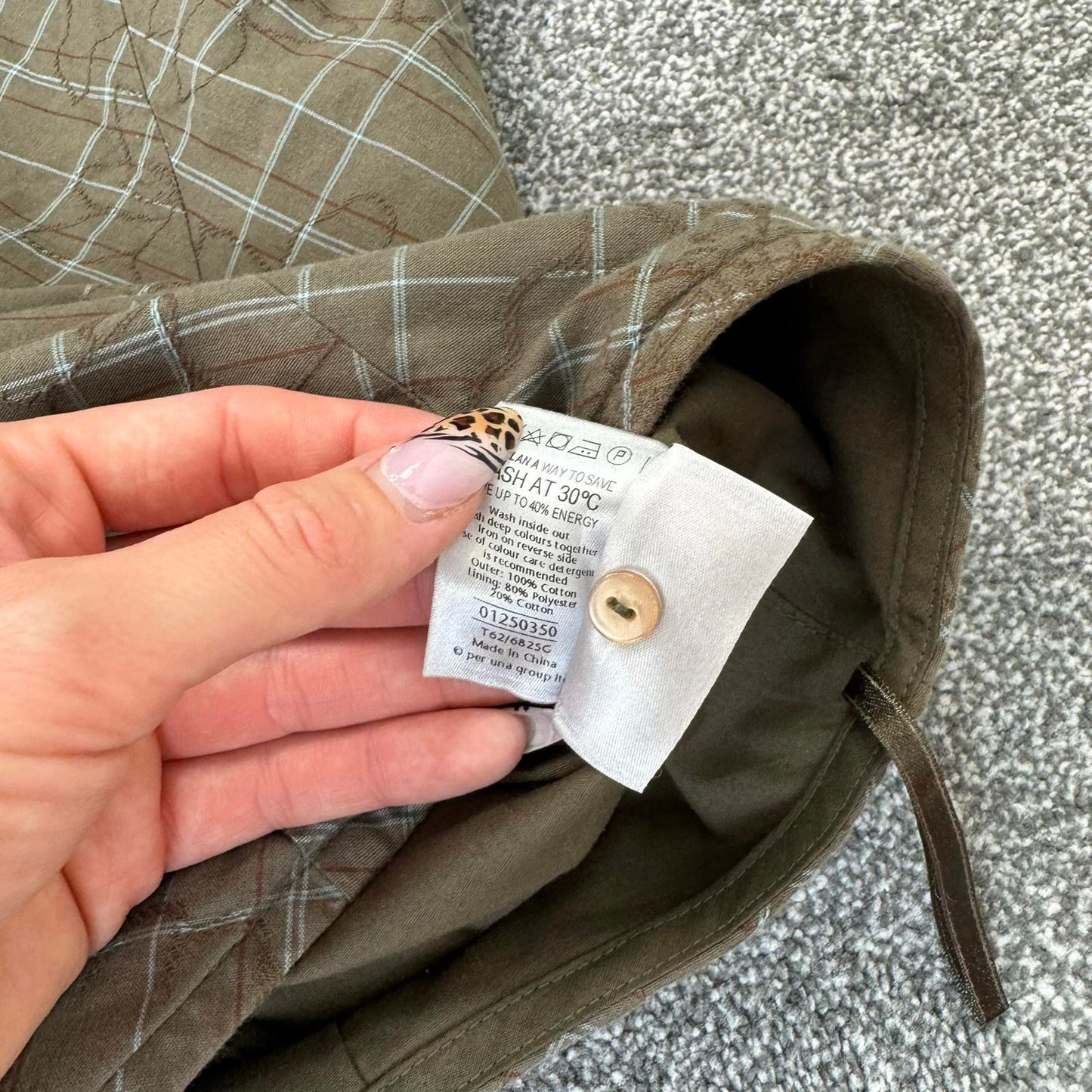 Y2K vintage tartan floral embroidered maxi skirt a line flowy fit double hemline