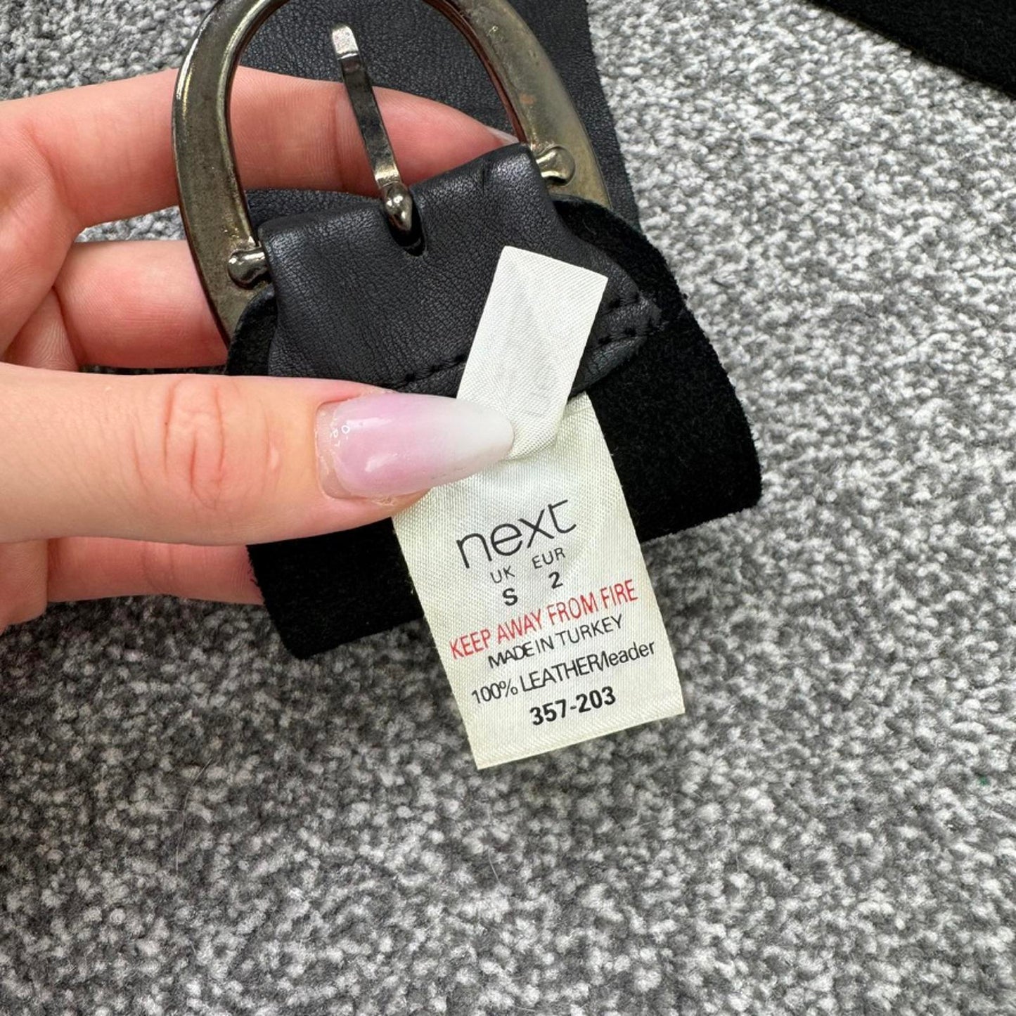 Y2K vintage Next genuine leather chunky belt oval buckle