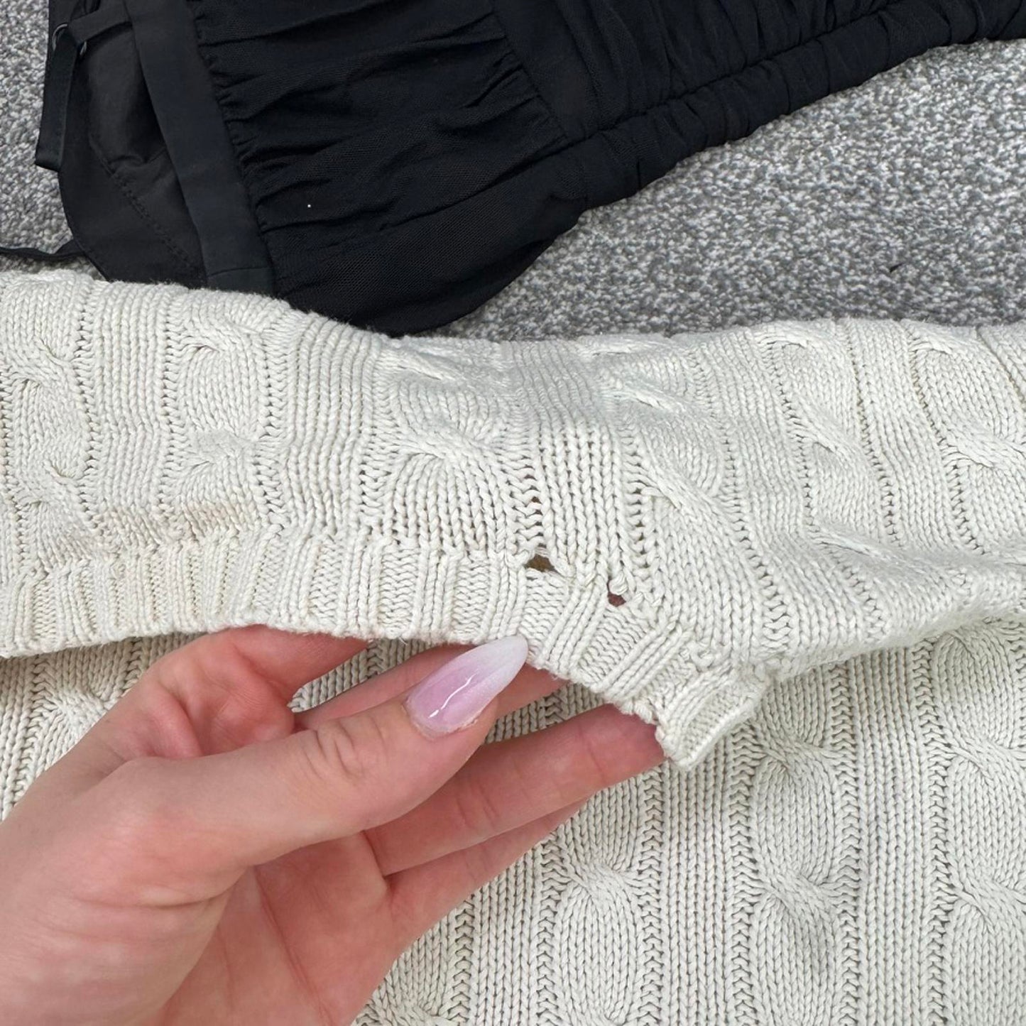 Y2K vintage Ralph Lauren cable knit jumper cream knitted