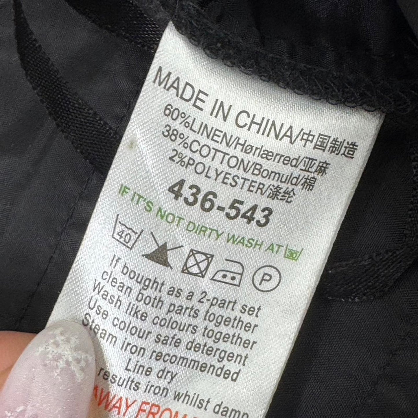 Y2K vintage capri pinstripe trousers linen blend mid rise cropped buttons office