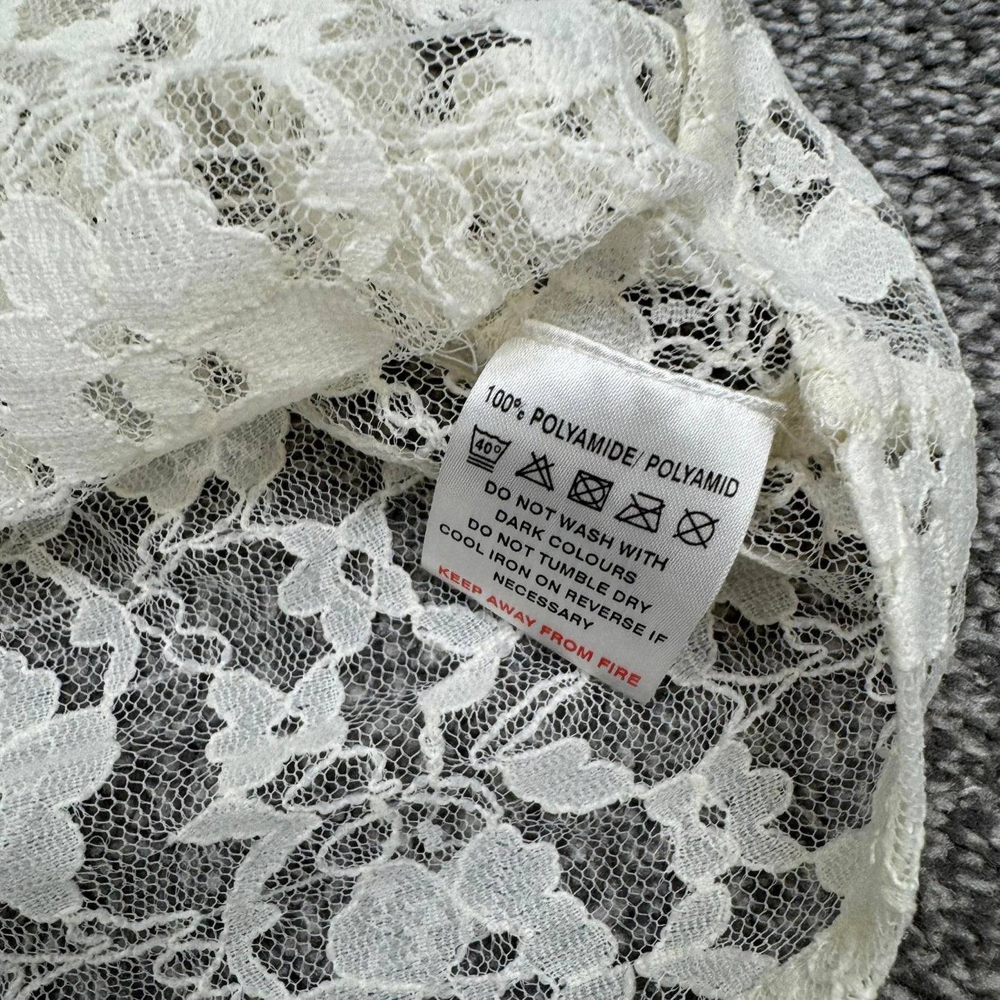 Y2K vintage lace sheer short sleeve top military buttons cream floral coquette