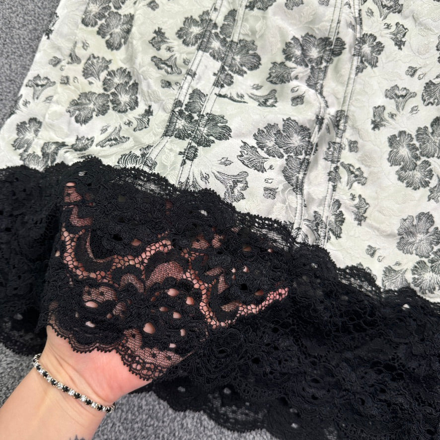 Vintage Valentino intimates lingerie floral lace mini dress