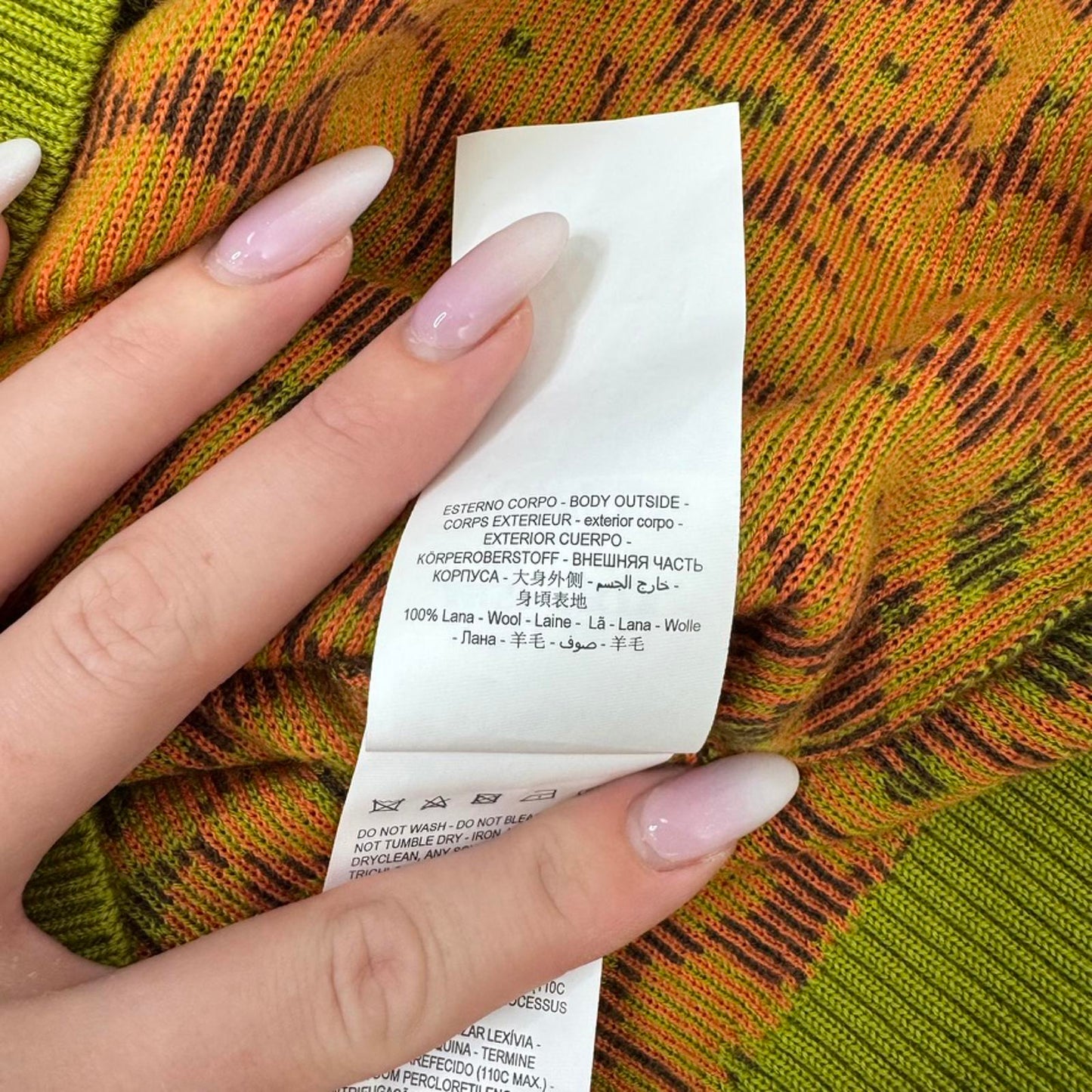 Y2K vintage Miss Sixty 100% wool mini dress knitted long sleeve stretchy short