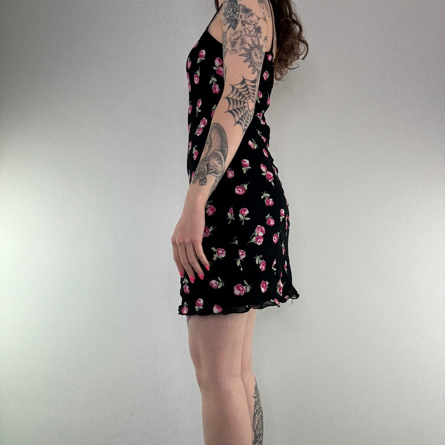 Y2K Bay rose floral mini dress