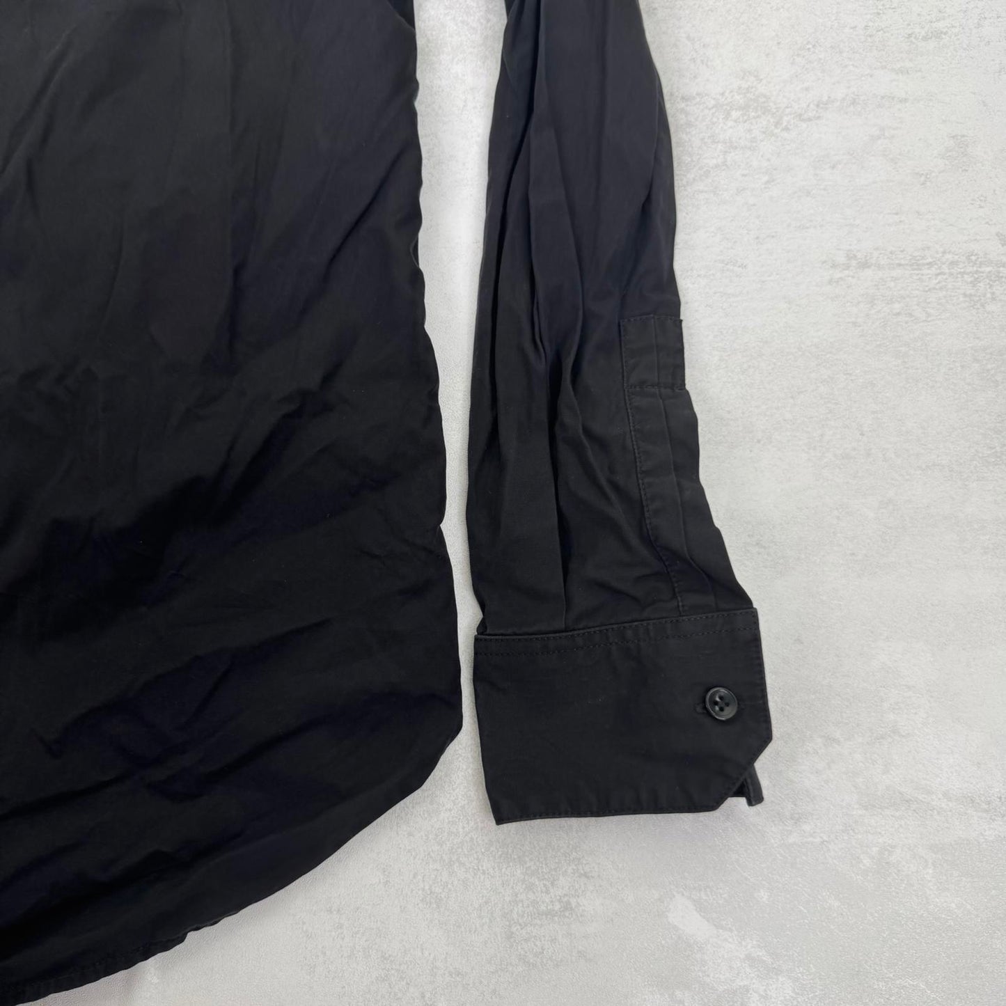 Saint Laurent uniform shirt long sleeve button up black tailored 100% cotton