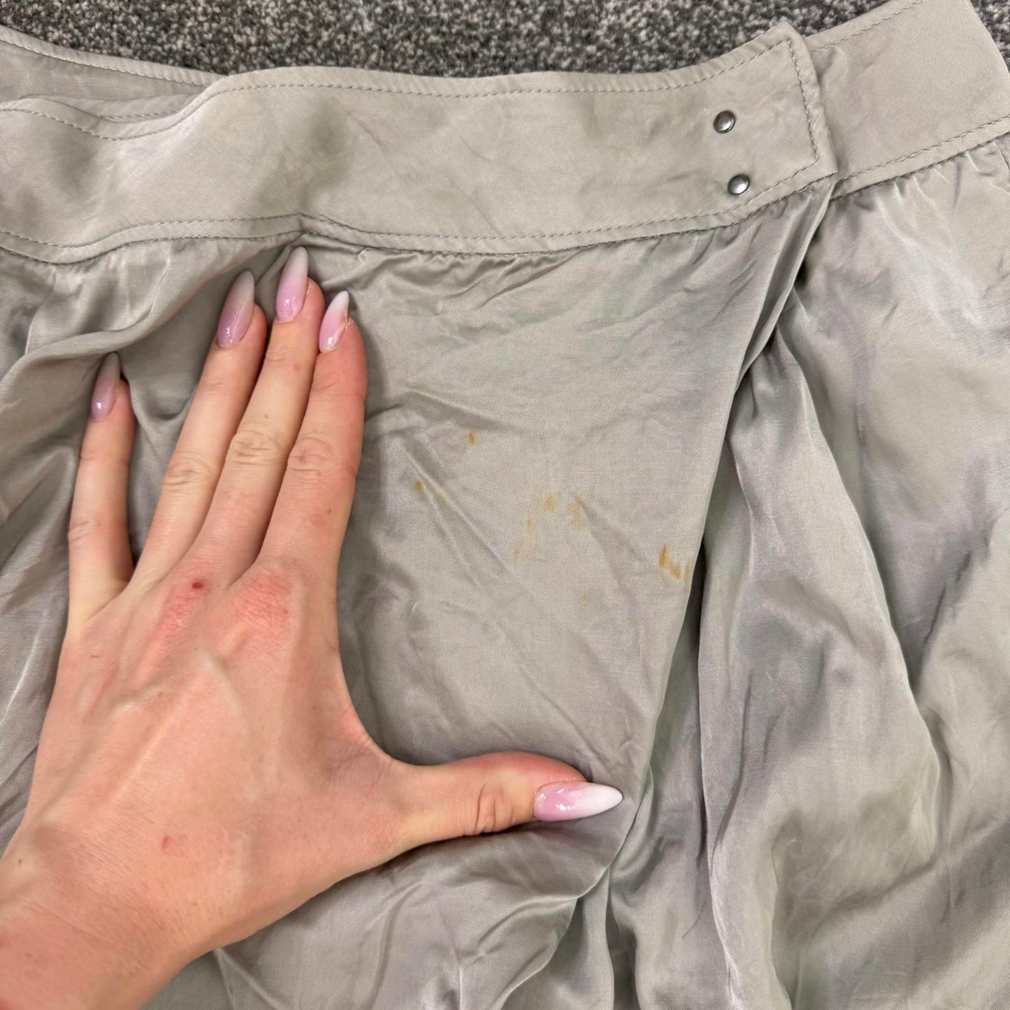 Vintage McQ Alexander McQueen silver harem pants trousers silver baggy carrot