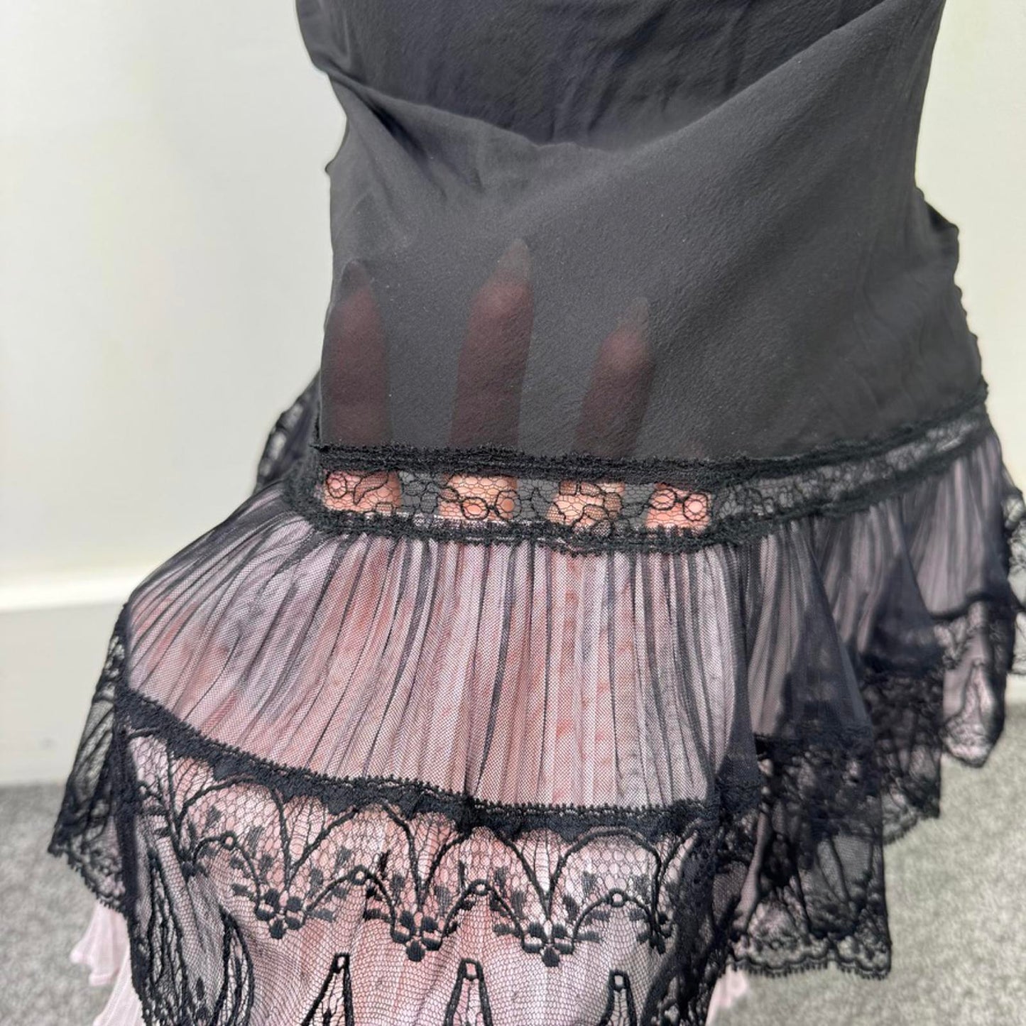 Agent Provocateur Classic Fifi silk blend chemise babydoll dress mini ruffle