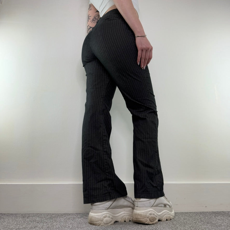Y2K vintage pinstripe bootcut trousers