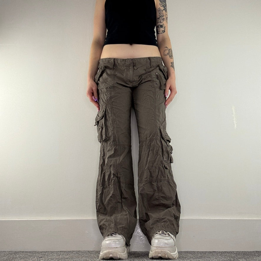 Y2K vintage low rise cargo baggy trousers pockets