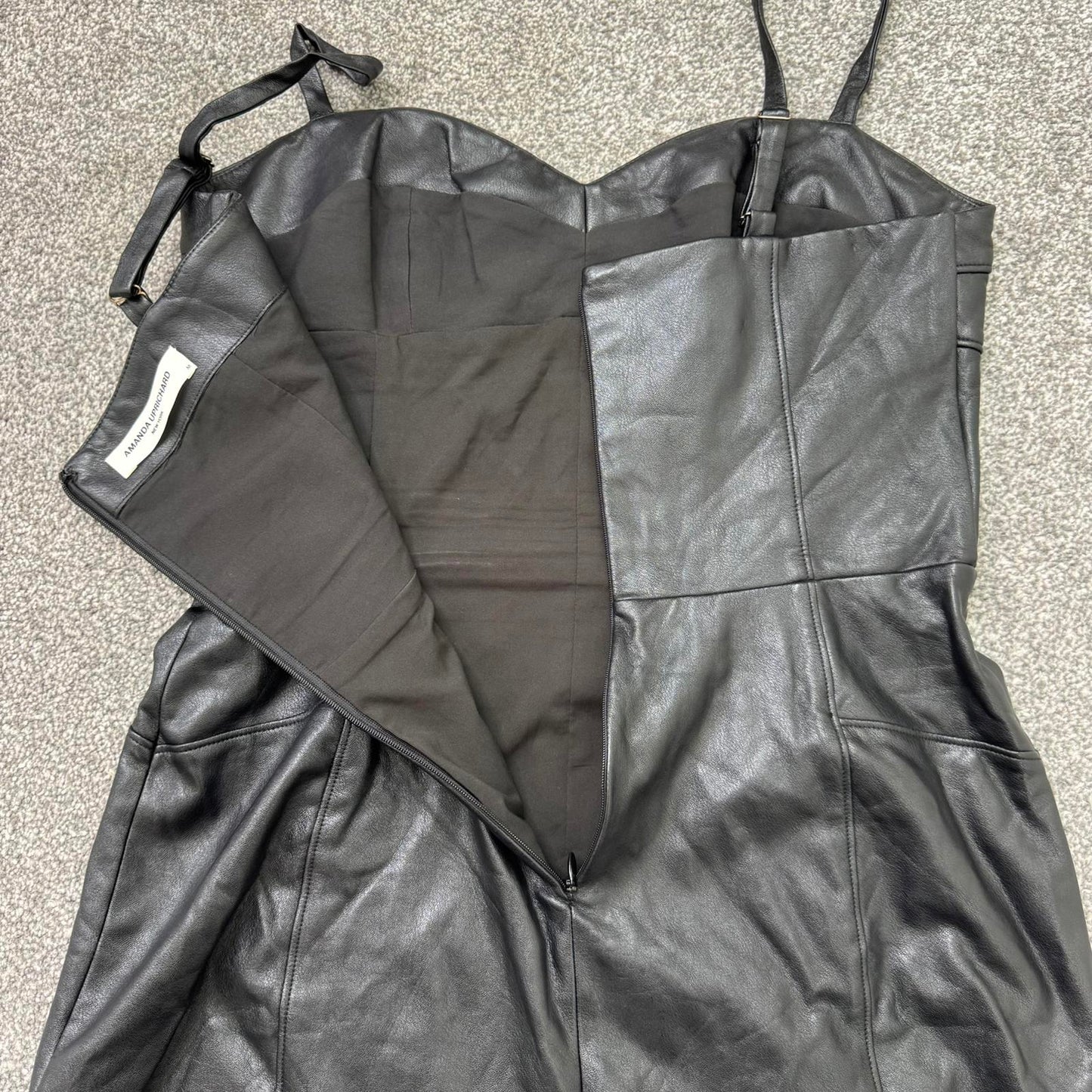 Amanda Uprichard faux leather mini dress