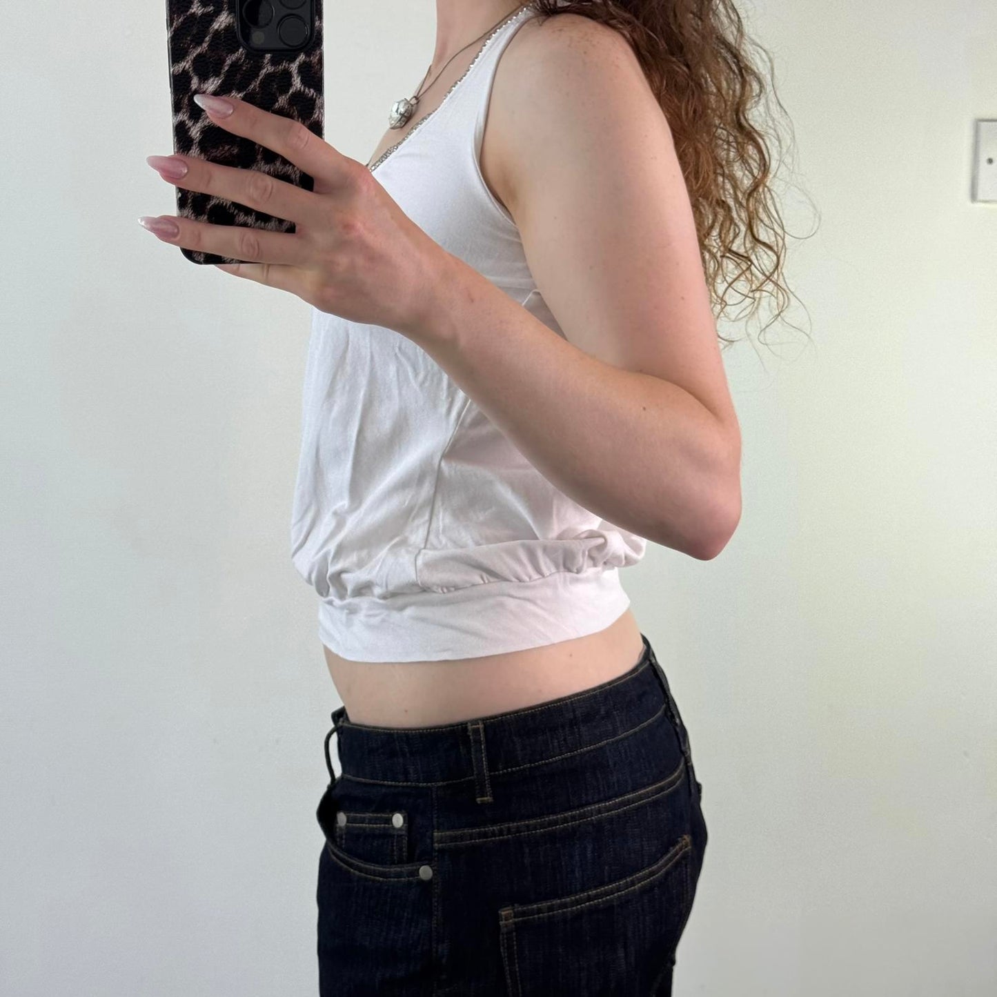 Y2K vintage cropped sequin rhinestone tank top touch slogan ruched racer back