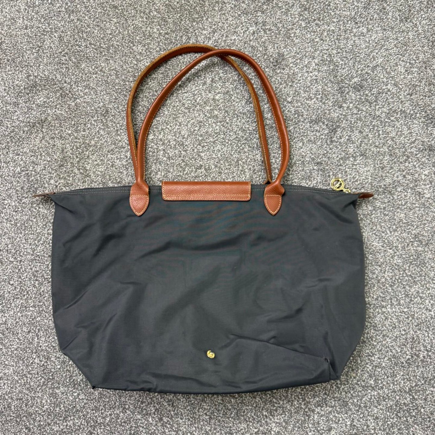 Longchamp large shoulder bag navy brown shopper
