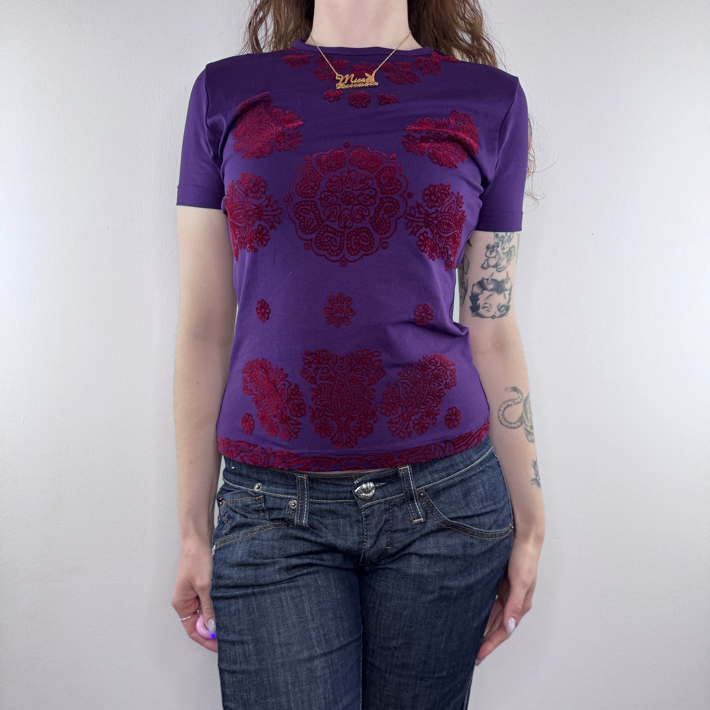 Y2K vintage Kookai fitted paisley top