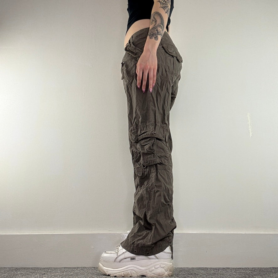 Y2K vintage low rise cargo baggy trousers pockets