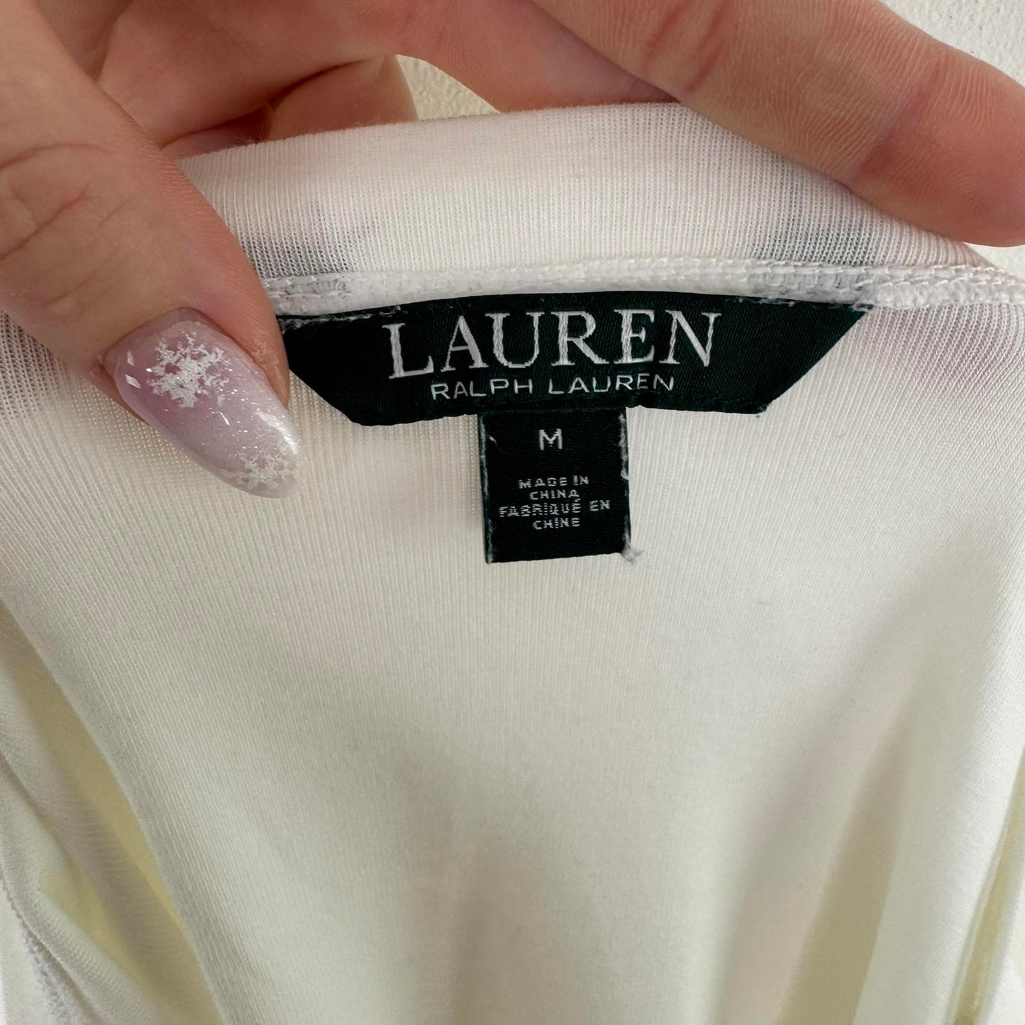 Lauren Ralph Lauren half sleeve top boat neck white logo embroidered