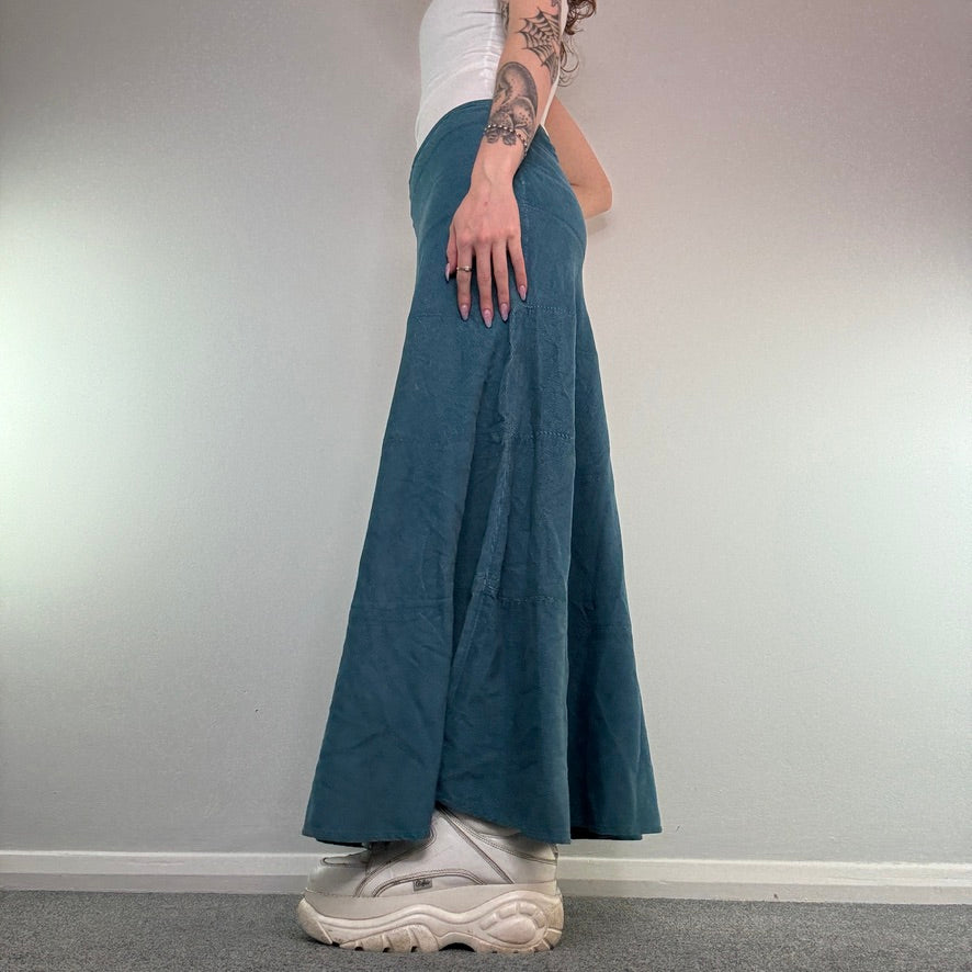 Y2K corduroy maxi skirt