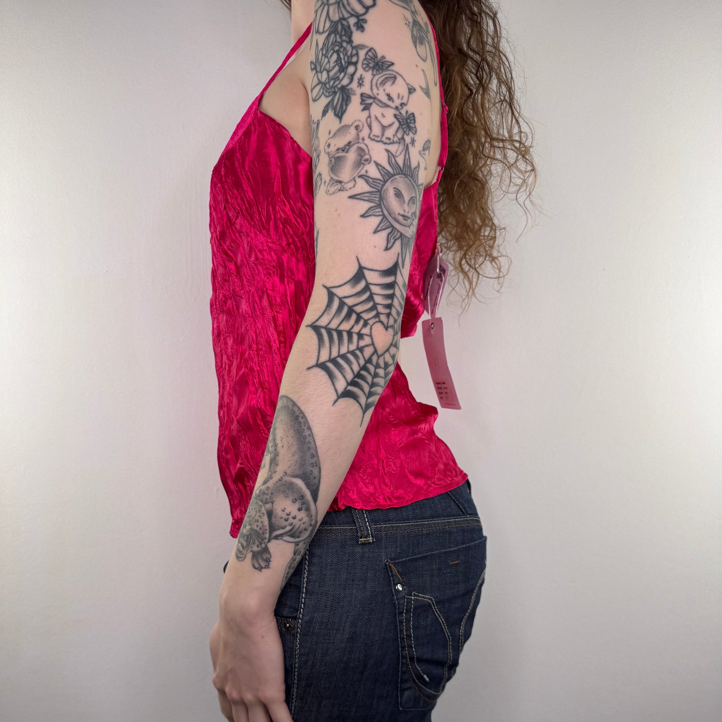 Y2K vintage Chilli Pepper satin cami top