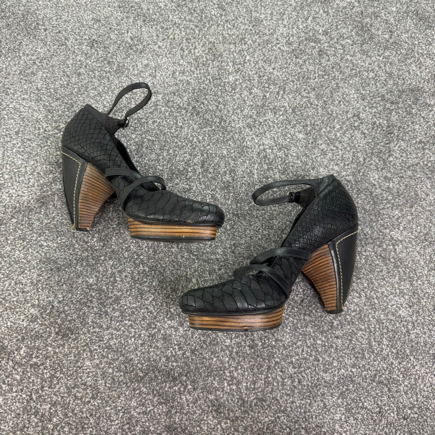 Y2K vintage archive leather platform high heels