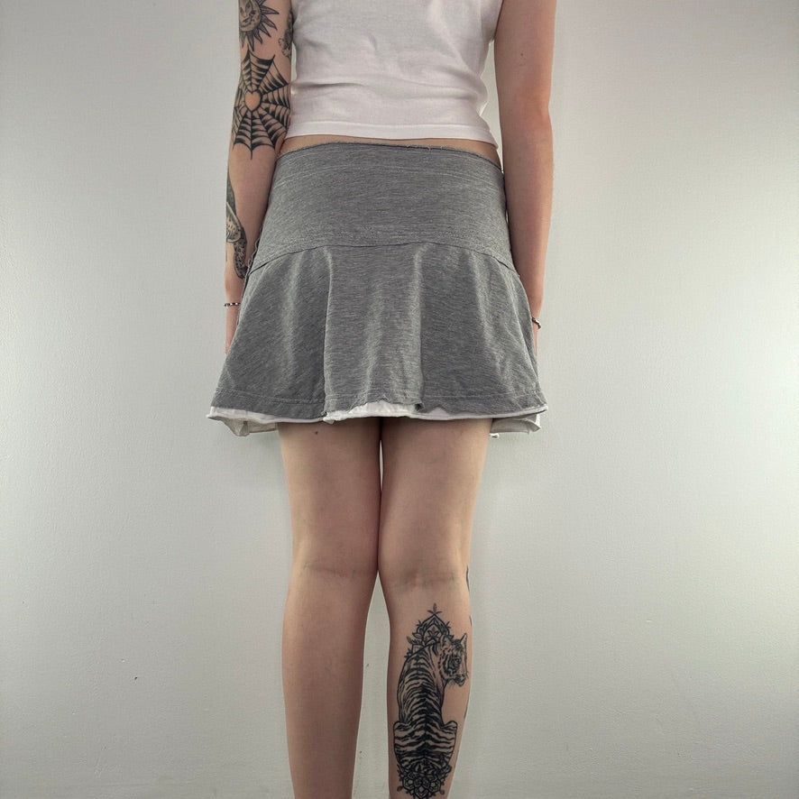 Y2K stretchy jersey floaty bow mini skirt