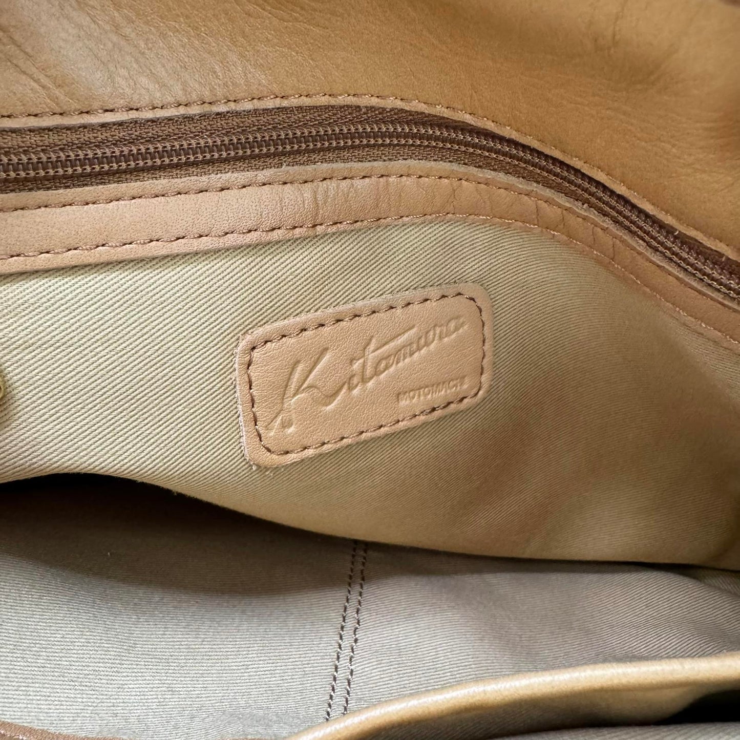 Kitamura Japan genuine leather handbag knot bow soft leather suede small