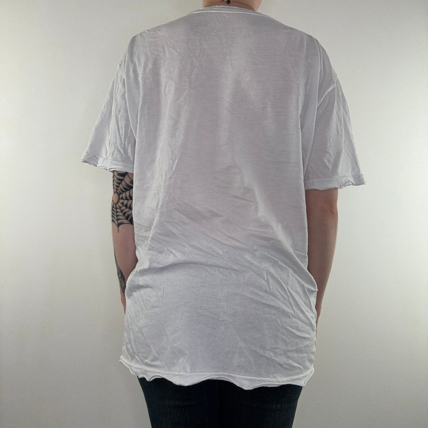 Y2K vintage Affliction graphic print white t shirt top
