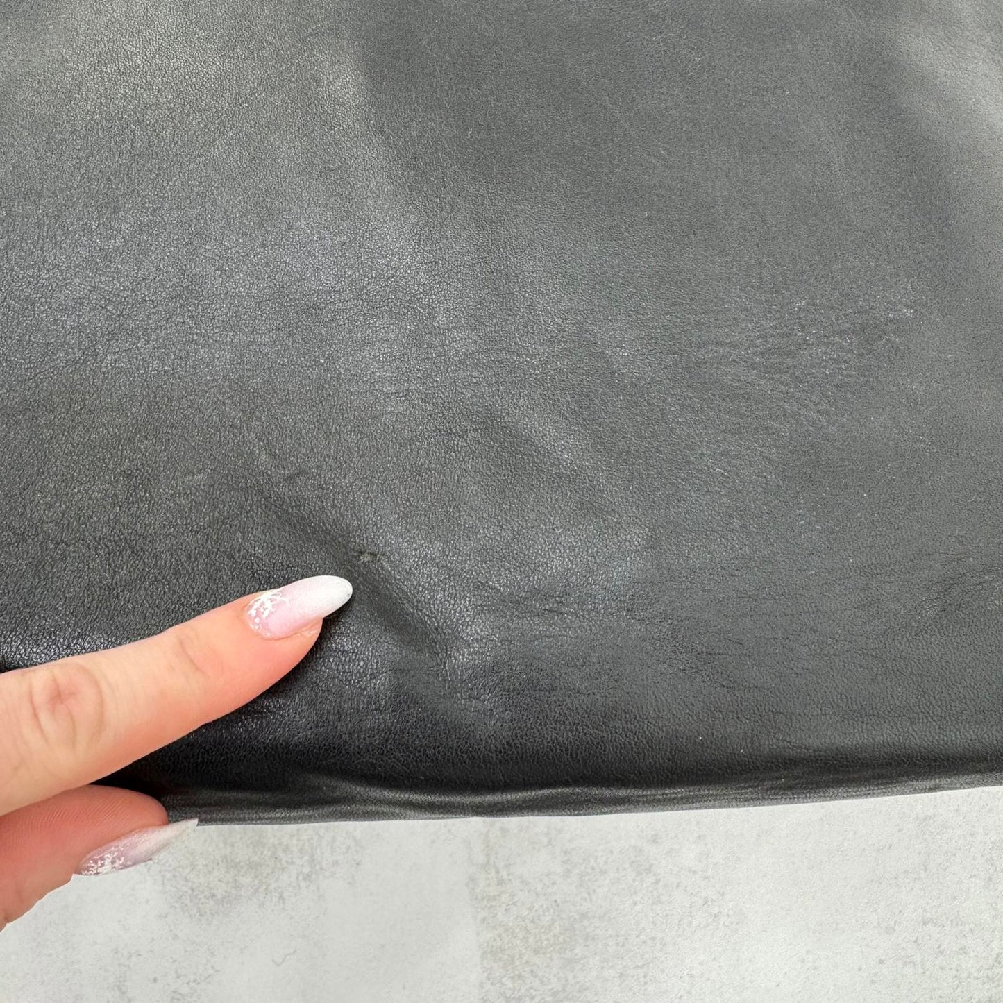 Karen Millen genuine cow leather handbag crossbody strap large work office black