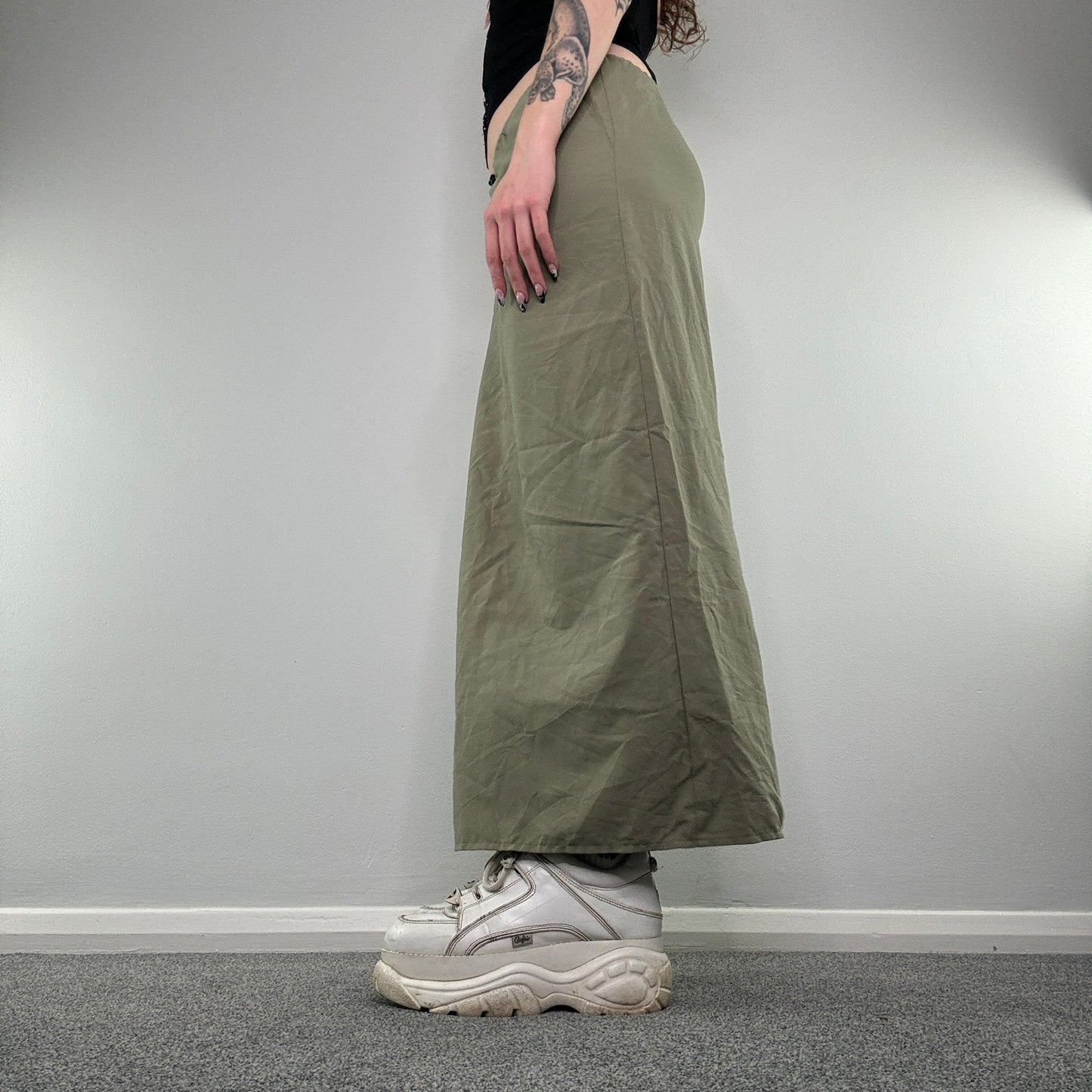 Y2K cargo maxi skirt