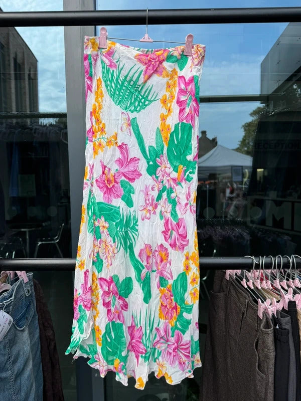 Y2K vintage maxi skirt floral