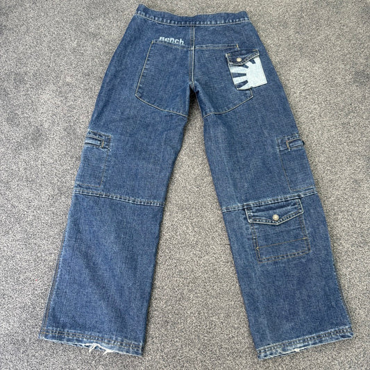 Y2K Bench denim cargo baggy jeans