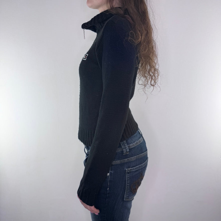 Y2K vintage knit zip up jumper