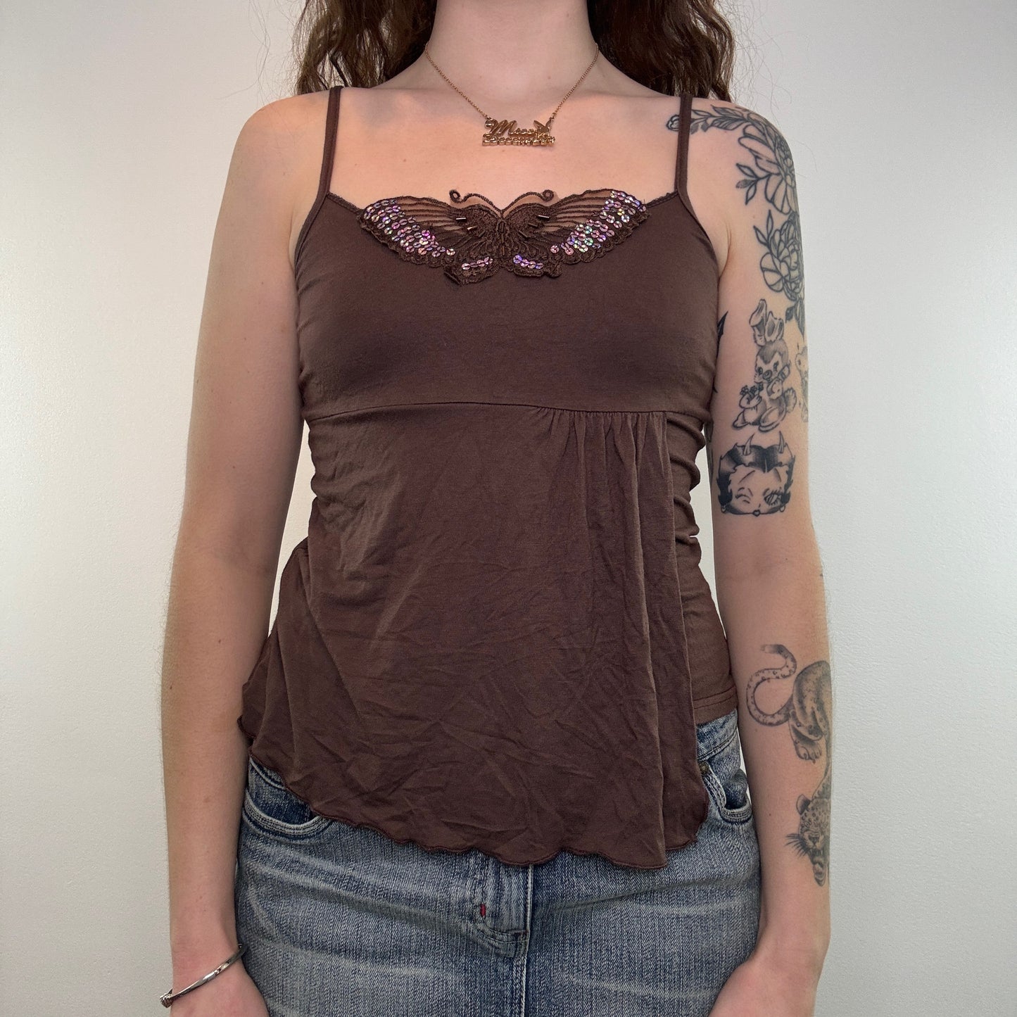 Y2K butterfly cami top