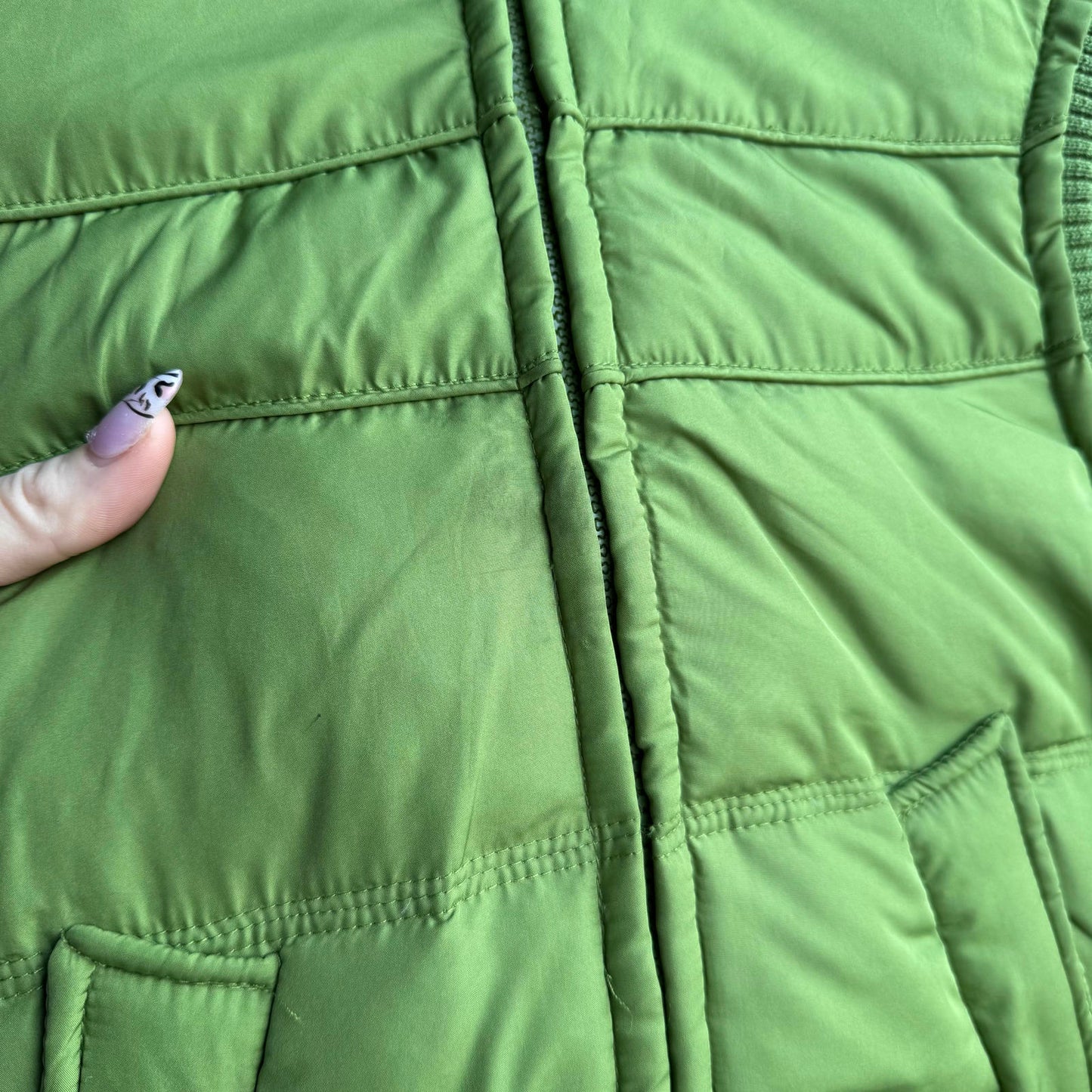 Y2K vintage Aeropostale gilet sleeveless jacket body warmer faux fur trim hood