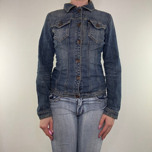 Y2K vintage Miss Sixty fitted button up denim jacket