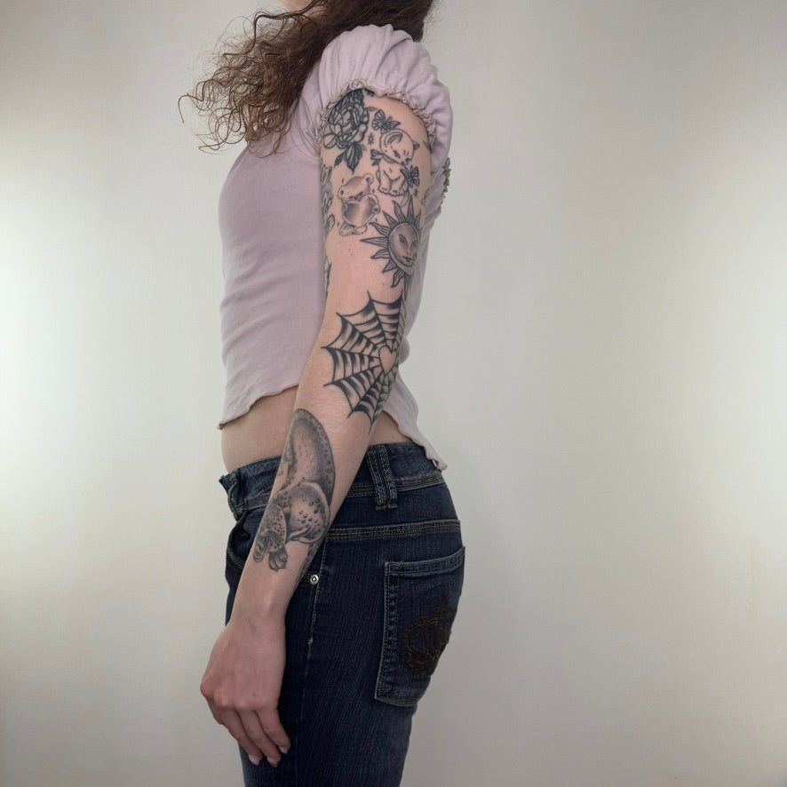 Y2K vintage milkmaid top