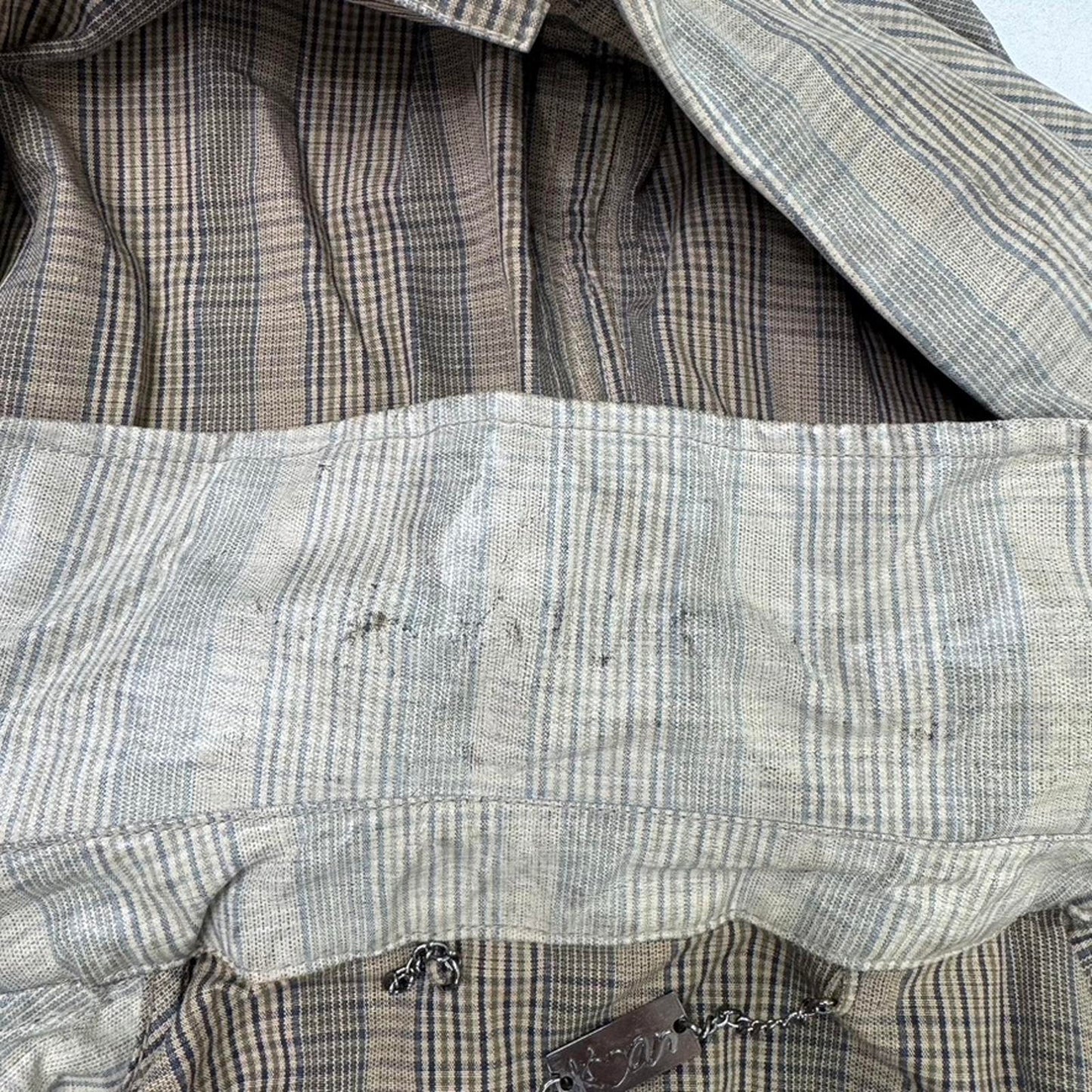 Y2K vintage Koan tartan trench jacket coat lightweight with belt/ hood archive