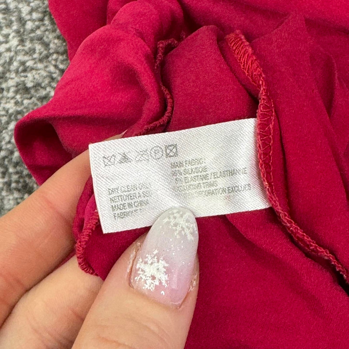 Myla 95% silk cami top adjustable bows flowy babydoll straight neckline red