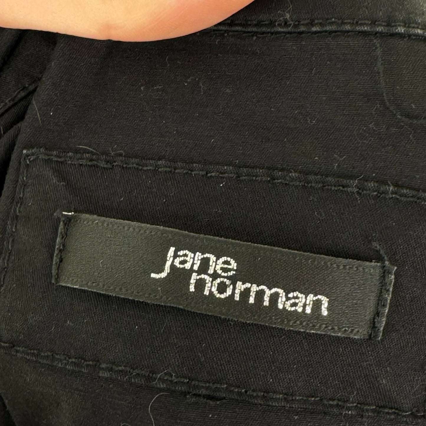 Vintage Jane Norman button up shirt 3/4 sleeve popper v neck fitted black buckle