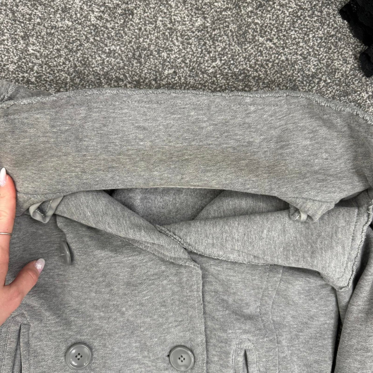 Y2K vintage Gap preppy short jacket stretchy double breasted academia buttons
