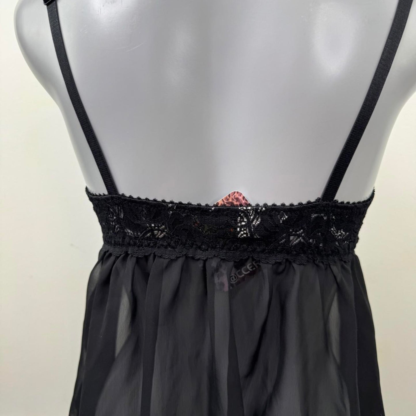 Y2K vintage babydoll sheer lace floral underwire dress lingerie coquette