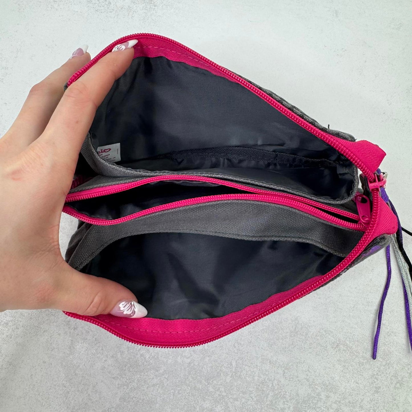 Vintage Hello Kitty Sanrio pencil case / makeup bag star charm skull