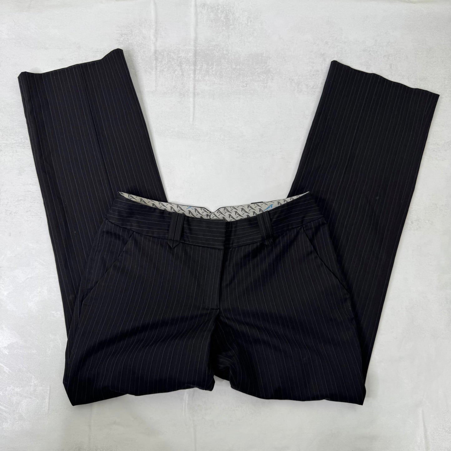 Y2K vintage low rise pinstripe tailored bootcut trousers pants stretchy