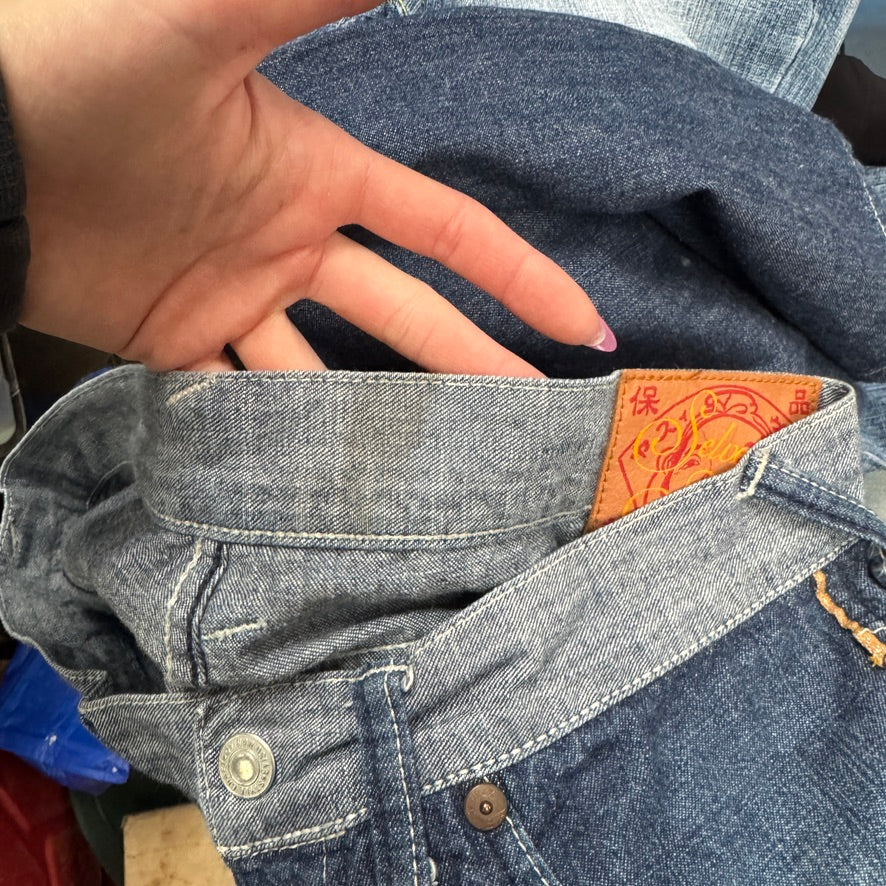 Y2K vintage Evisu reversible jorts denim shorts