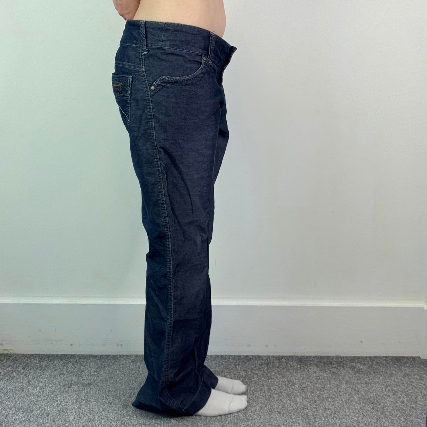 Y2K vintage mid rise baggy wide leg flared denim jeans lightweight embroidered